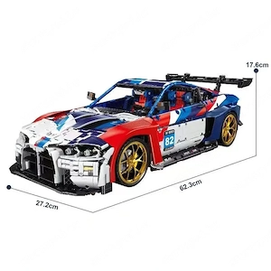 Lego komp. Technic BMW M4 GT3 Performance 1:8 Supercar 4560db LEPIN ÚJ - kép 6