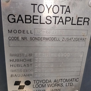 Targonca Toyota 1,5t Gáz-és benzinüzemű eladó - kép 5