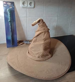 Halloweenre Varázsló kalap, mágikus varázspálcával eladó, új! - kép 6