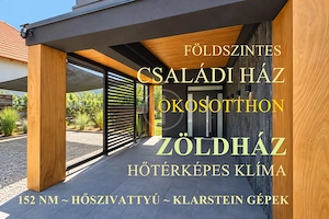 Luxus kényelem, okos otthon, hőszívattyú, igényes családi ház eladó!