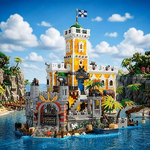 Lego komp. Pirates Karib tenger kalózai kalóz hajó sziget erőd 5000db LEPIN ÚJ - kép 3