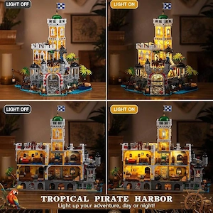 Lego komp. Pirates Karib tenger kalózai kalóz hajó sziget erőd 5000db LEPIN ÚJ - kép 9