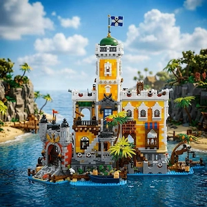 Lego komp. Pirates Karib tenger kalózai kalóz hajó sziget erőd 5000db LEPIN ÚJ - kép 5