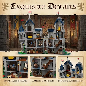 Lego komp. Castle Vár Oroszlános Királyi kastély 4000db LEPIN Új - kép 10